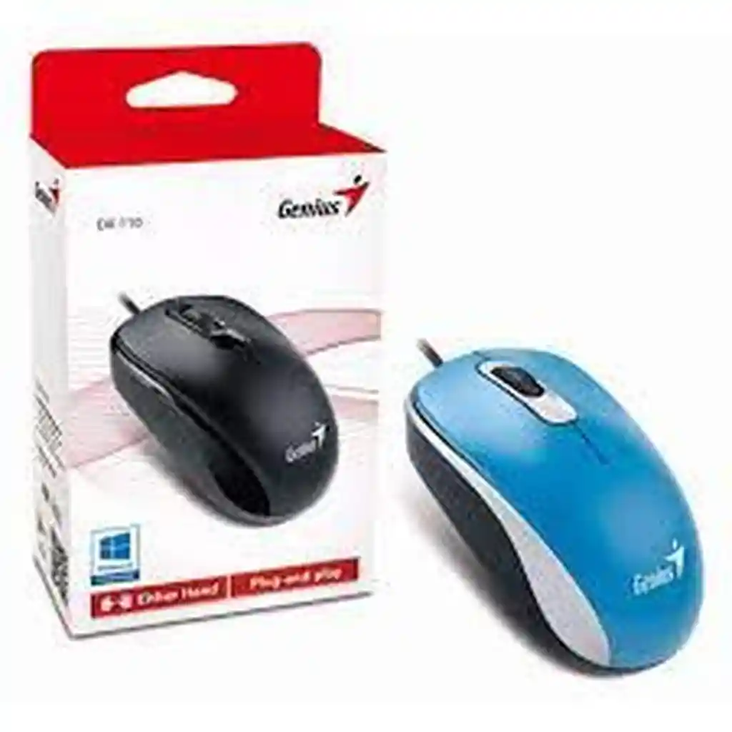 Mouse Genius Dx-120 Usb Alámbrico Azul