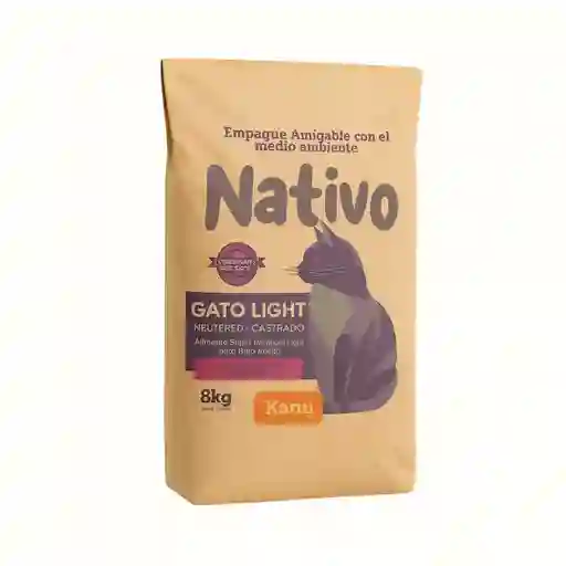 Alimento Seco Nativo Light Pollo/pescado Kanu Pet Para Gato Castrado 8 Kg