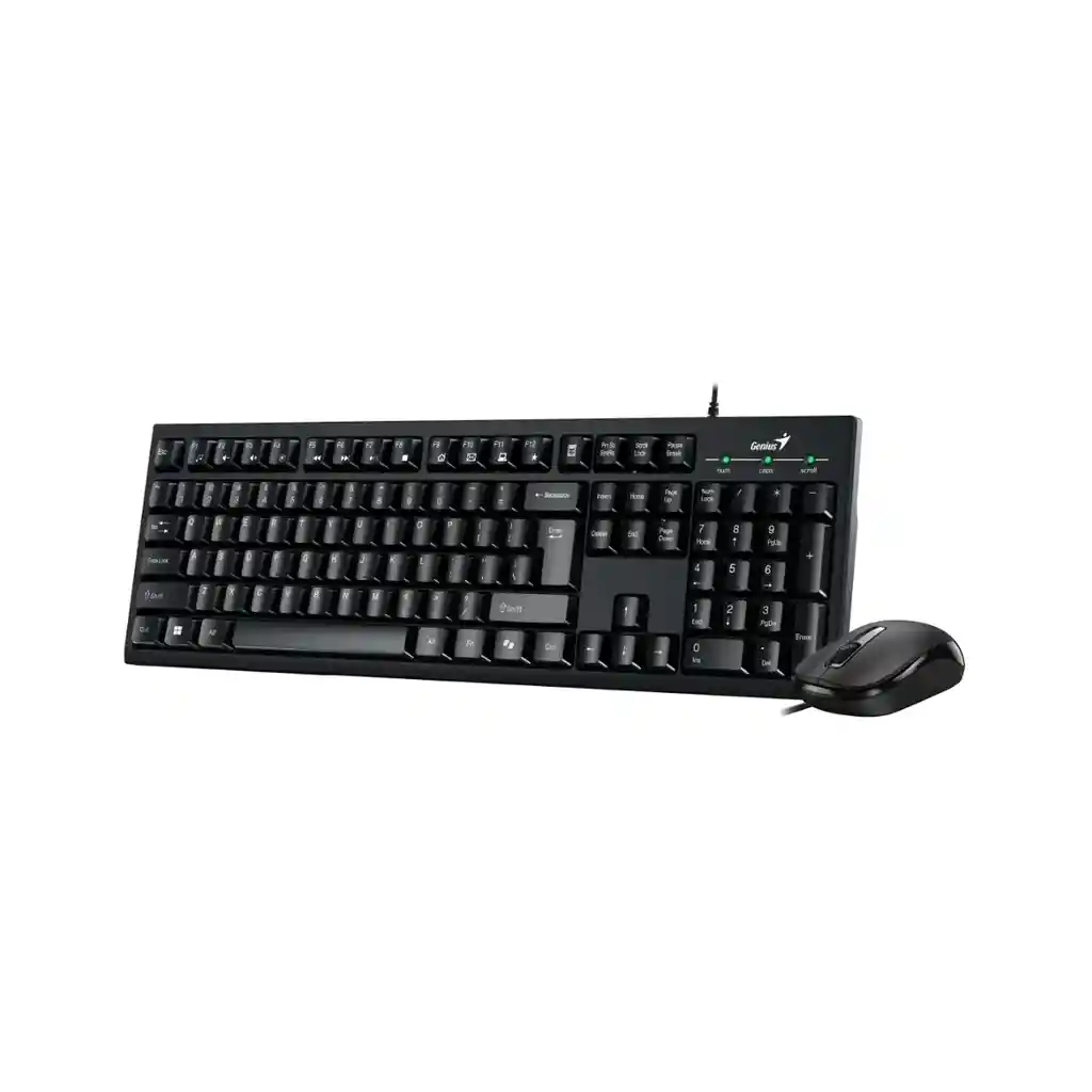 Combo Alámbrico Genius Km-100se Mouse Y Teclado Color Negro