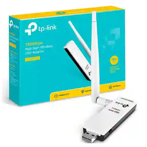 Adaptador De Red Tplink Usb N150mbps, 2.4 Ghz, 1 Antena Externa Desmontable.