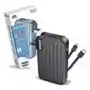 Power Bank Carga Turbo 3 En 1 Movisun R20 Plug 20000 Mah Color Negro