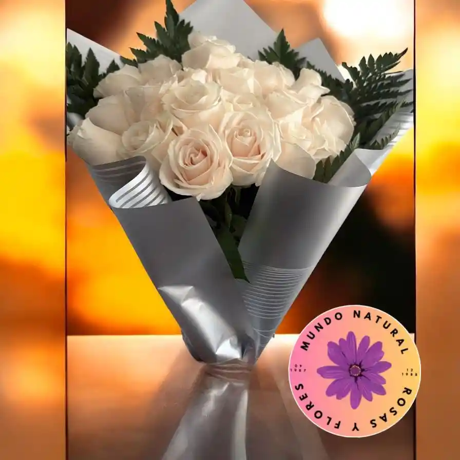 Flores 24 Rosas Blancas