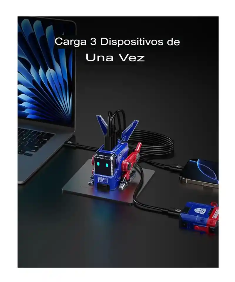 Cargador Gravastar Alpha Carga Rápida Gan 65w 2x Usb-c Usb-a