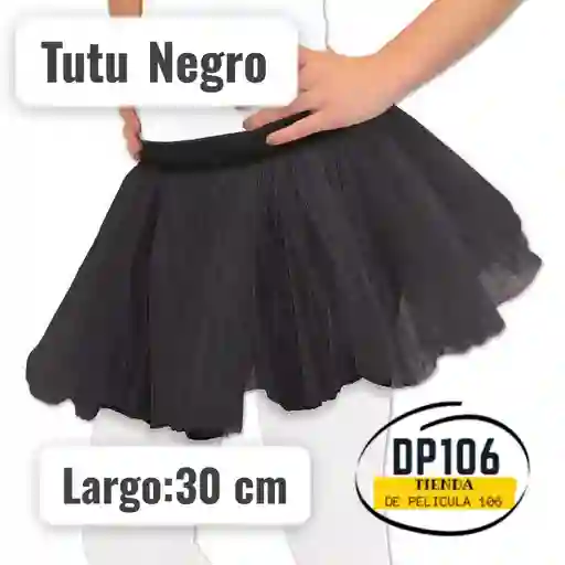 Tutu Negro 30 Cm Falda Para Niñas