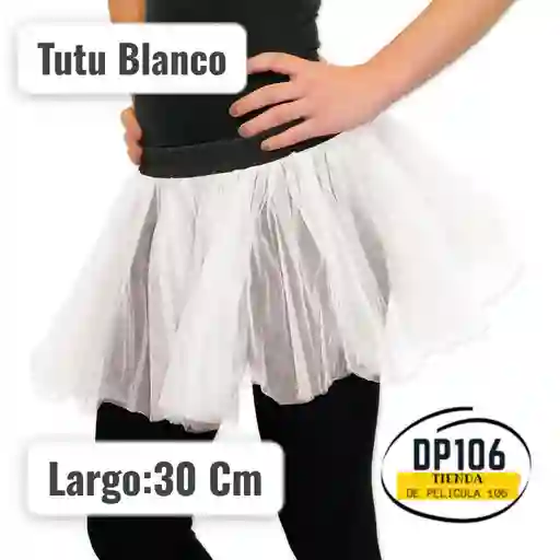 Tutu Blanco 30 Cm Falda Para Niñas