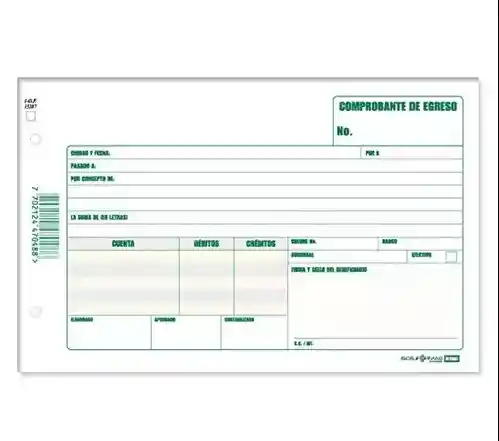 Formato Comprobante De Egreso
