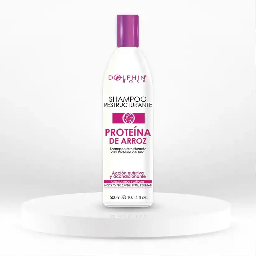 Shampoo Proteína De Arroz X500ml - Dolphin Rose