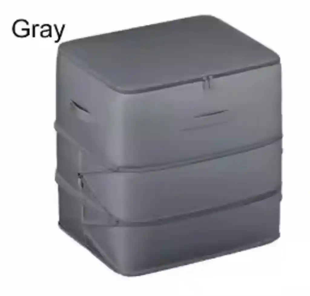 Bolsa Almacenamiento Ropa Con Cremallera	gris			