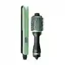 Combo Cepillo Y Plancha Aguacate Remilngton Shine Therapy