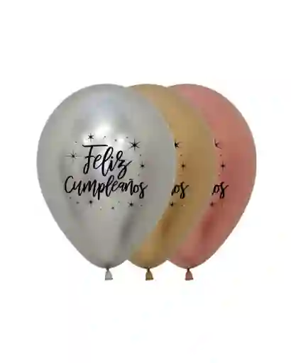 Globo Réflex Con Helio De Cumpleaños