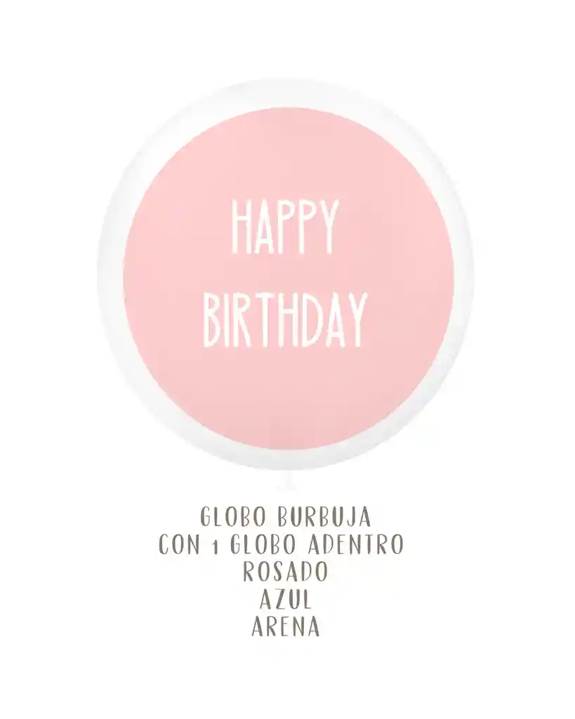 Globo Burbuja Decorado Con 1 Globo Adentro