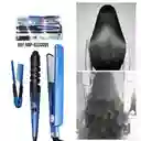 Combo Plancha Rizador Y Peine Nano Titanium Ultima Tecnologia Replica