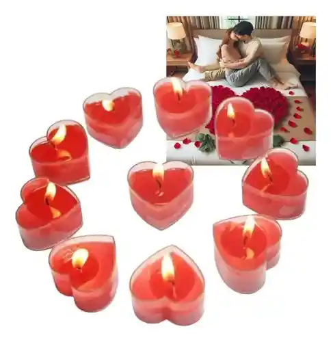 Vela Corazón Pebetero X 7 Unid