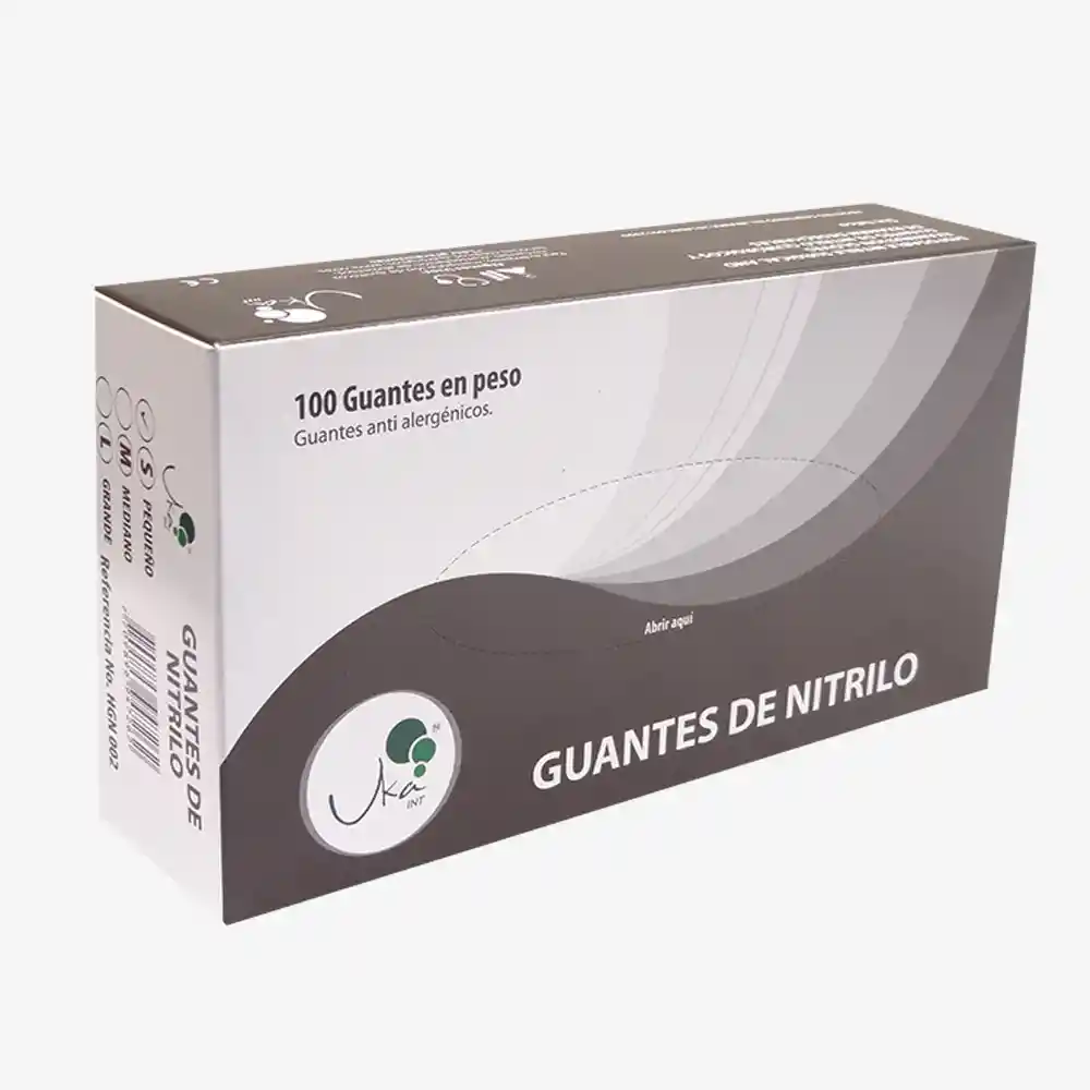 Guantes De Nitrilo Negro L X100u Ukaint