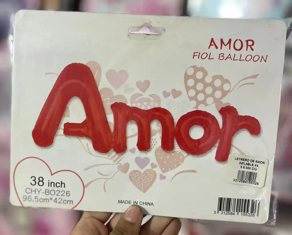 Letrero Inflable Amor Rojo