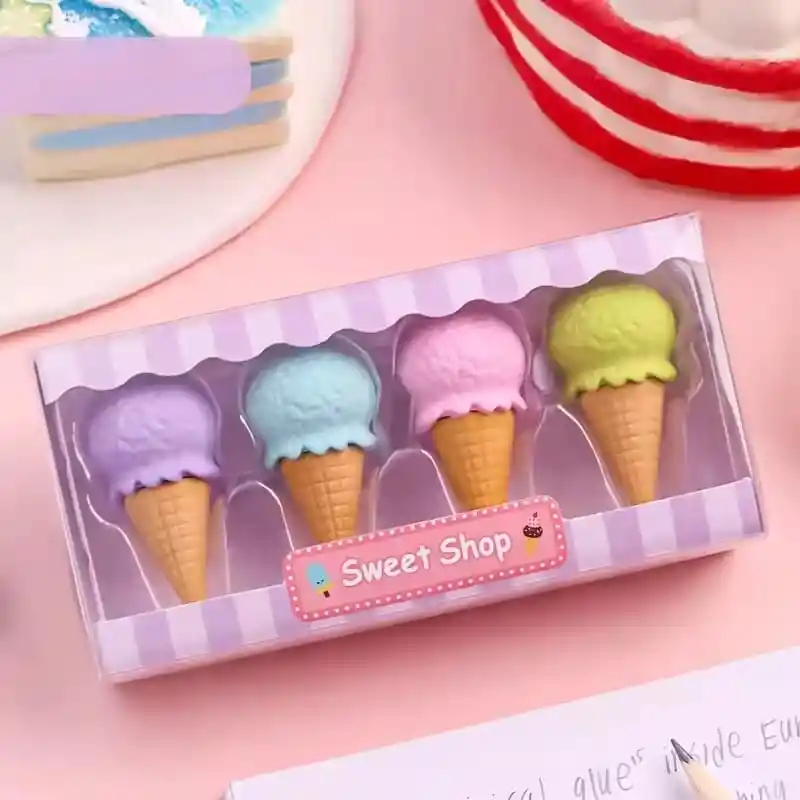 Set De Borradores Heladitos Dulces Y Tiernos