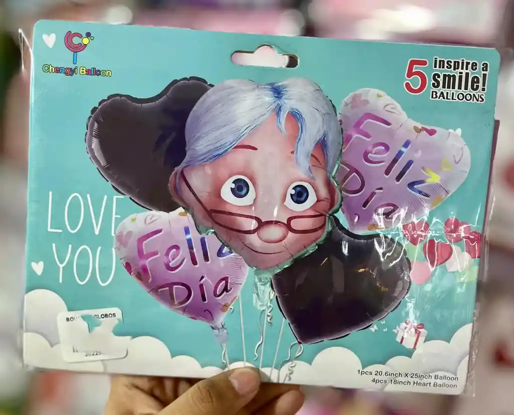 Kit Decorativo De Globos De Up Viejita X 5 Pcz