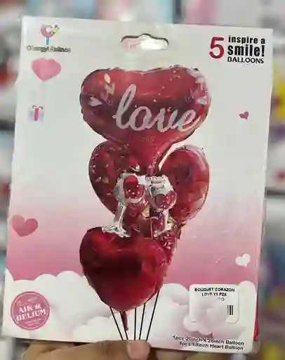 Kit Decorativo De Globos Copas Amor X5 Pcz