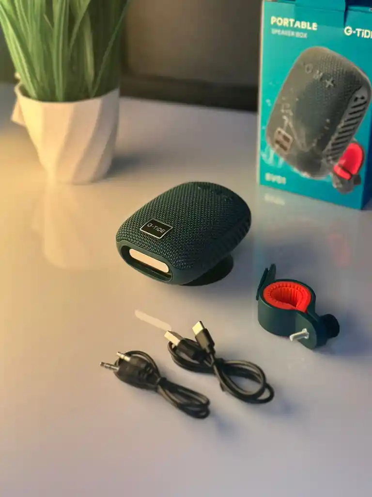 Parlante Con Soporte Para Bicicleta O Moto Gtide Color Azul