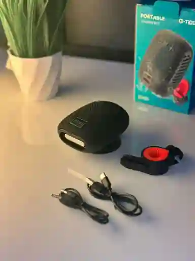 Parlante Con Soporte Para Bicicleta O Moto Gtide Color Negro