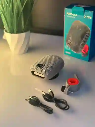 Parlante Con Soporte Para Bicicleta O Moto Gtide Color Gris
