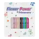 Caja Metalica 12 Colores + 1 Lapiz Flower Power