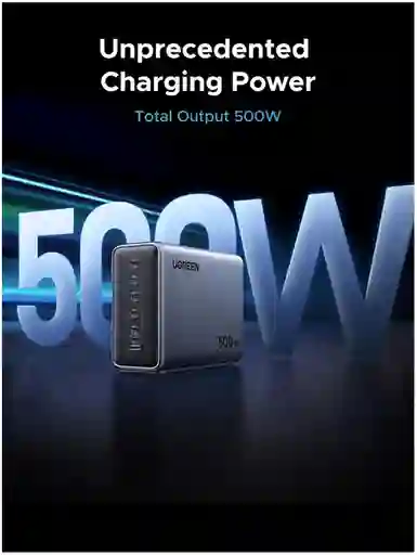 Estación De Carga Rápida Gan De 500w 6 Puertos Ugreen