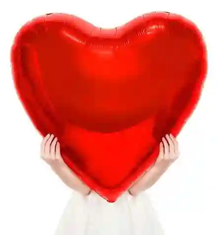 Globo Metalizado Corazon Rojo 30" X 1 Unid