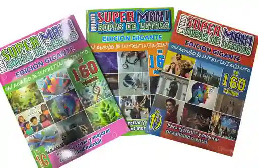 Libro Pasatiempo Mundo Súper Maxi Sopa De Letras Edición Gigante