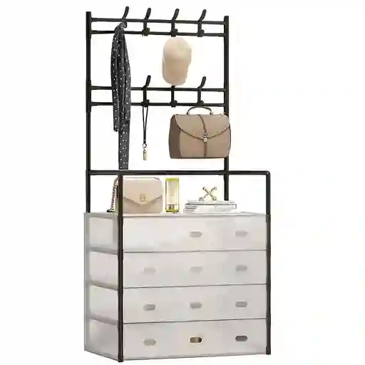Organizador Zapatos Con Perchero Zapatero Acrilico 5 Niveles