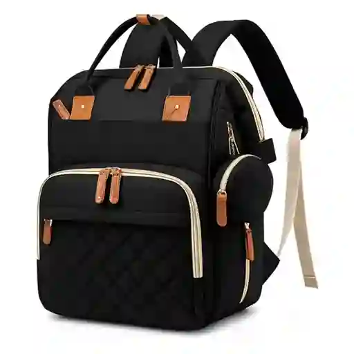 Bolso Pañalera Bebé Tipo Morral Negro