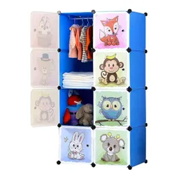 Armario Infantil Organizador De Ropa Y Juguetes Infantil Azul