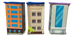 Edificio De Carton Para Maqueta Modelos Surtidos X 3 Und