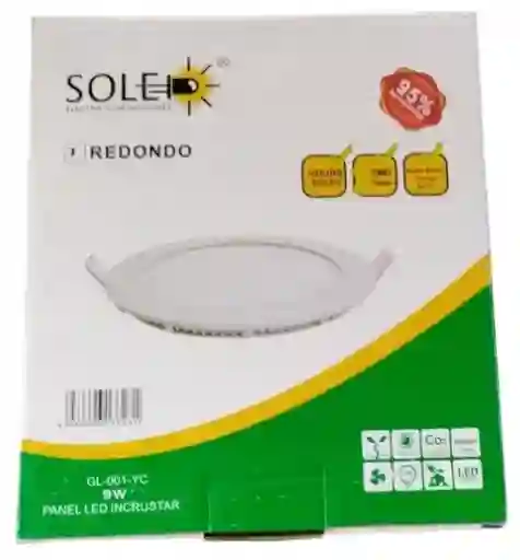 Panel Led Redondo De Incrustar 9w
