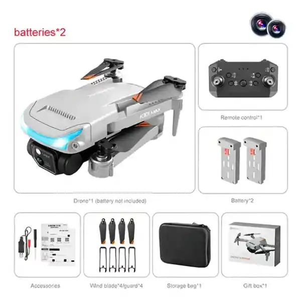 Drone K101 Max Sensor Obstaculos 2 Baterías