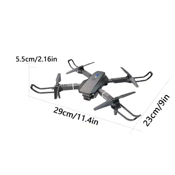 Drone H18 Plegable Con Camara Ideal Para Principiantes Negro 3 Baterias