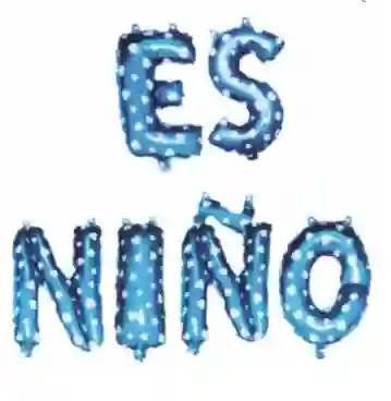Globo Metalizado Es Niño Azul