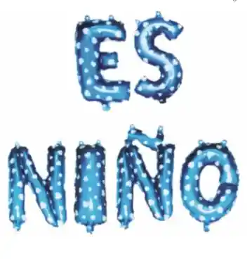 Globo Metalizado Es Niño Azul