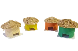 Chozas Para Maqueta De Carton 4 Und