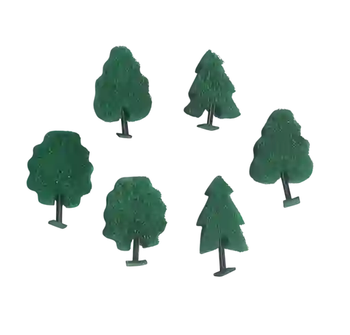 Arboles En Espuma Surtidos Para Maqueta X 6 Und