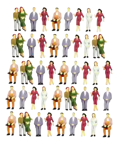 Personas Para Maqueta Modelo 1:50 Surtidos X 10 Und