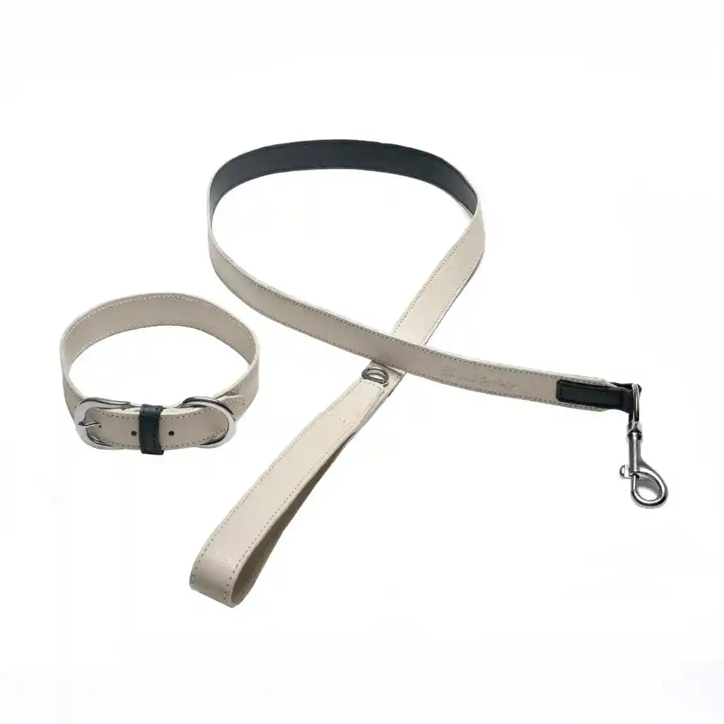 Correa Con Collar - Material Cuero Talla M