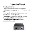 Convertidor De Fibra Bidireccional Sc Wdm De 10/100/1000 Mbps A 1000 Mbps Fc311b-20 Negro