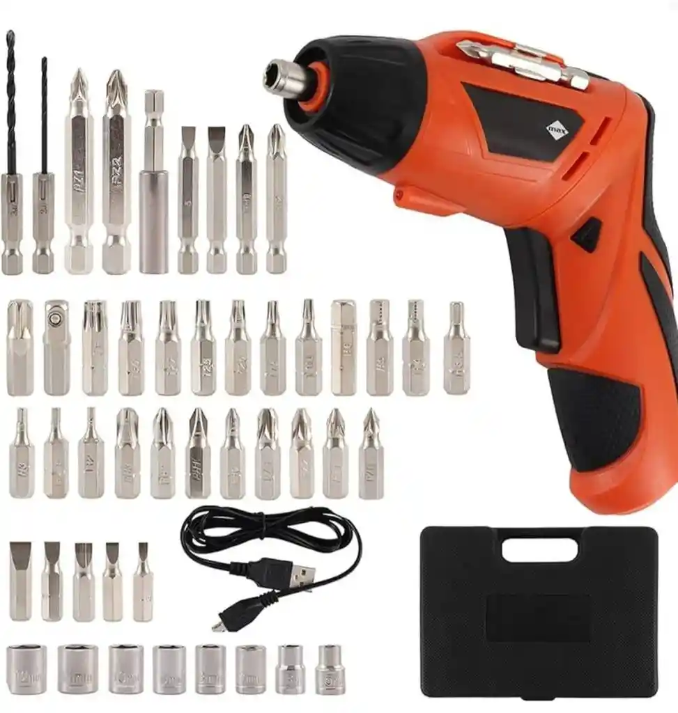Destornillador Inalámbrico Recargable Mini 45 Piezas