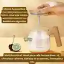 Mug Vaso Vidrio Taza Mezclador Recargable 450ml Full Calidad