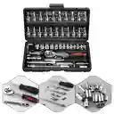 Juego De Copas Llaves 46 Herramientas Mecanica De Ratchet1/4