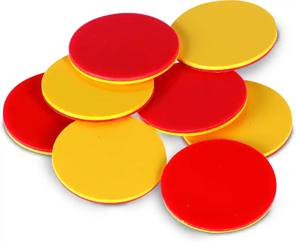 Juego Fichas Bicolores Para Matemáticas 200 Piezas Niños