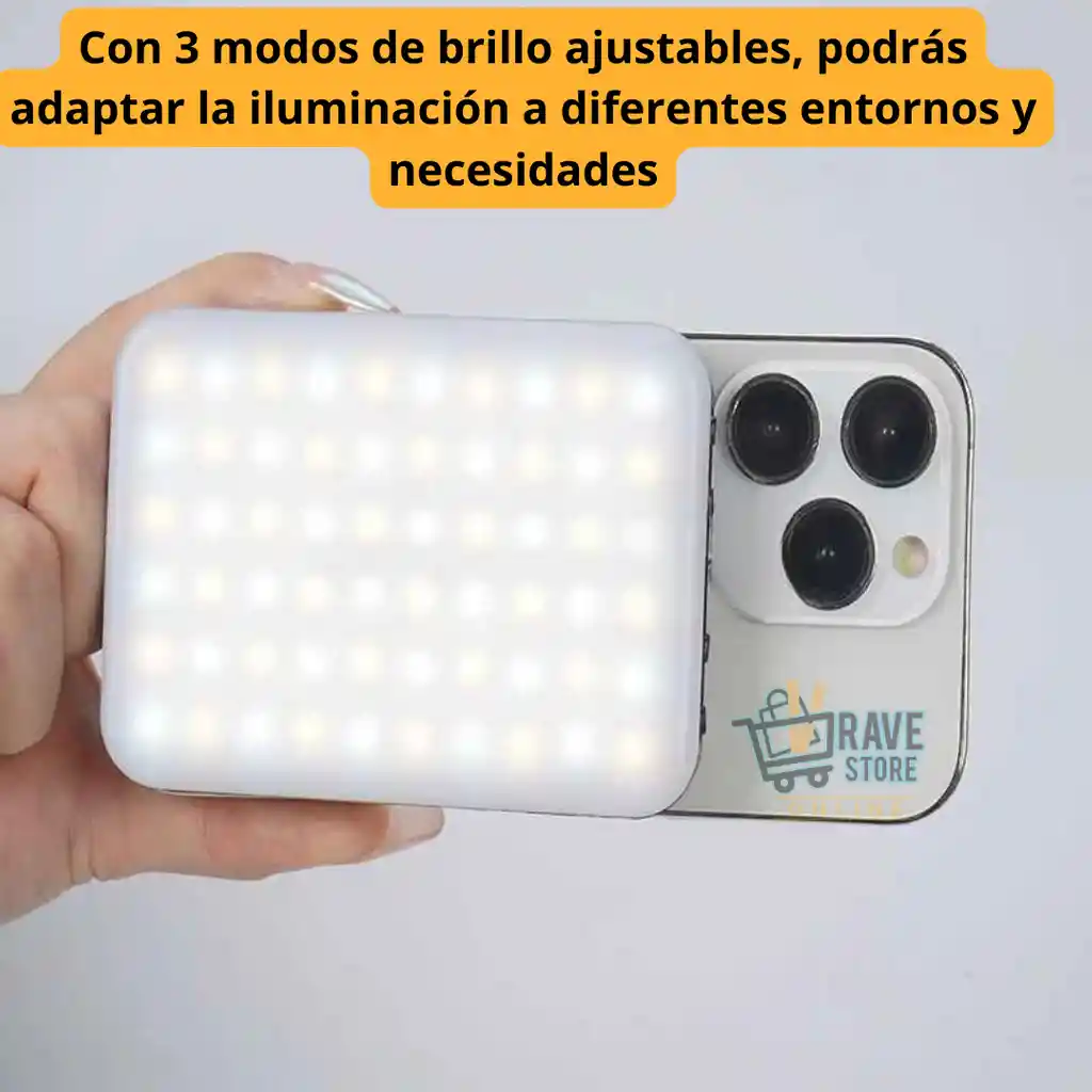 Luz Led Selfie Portátil Para Celular Video Tablet +clip