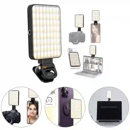 Luz Led Selfie Portátil Para Celular Video Tablet +clip