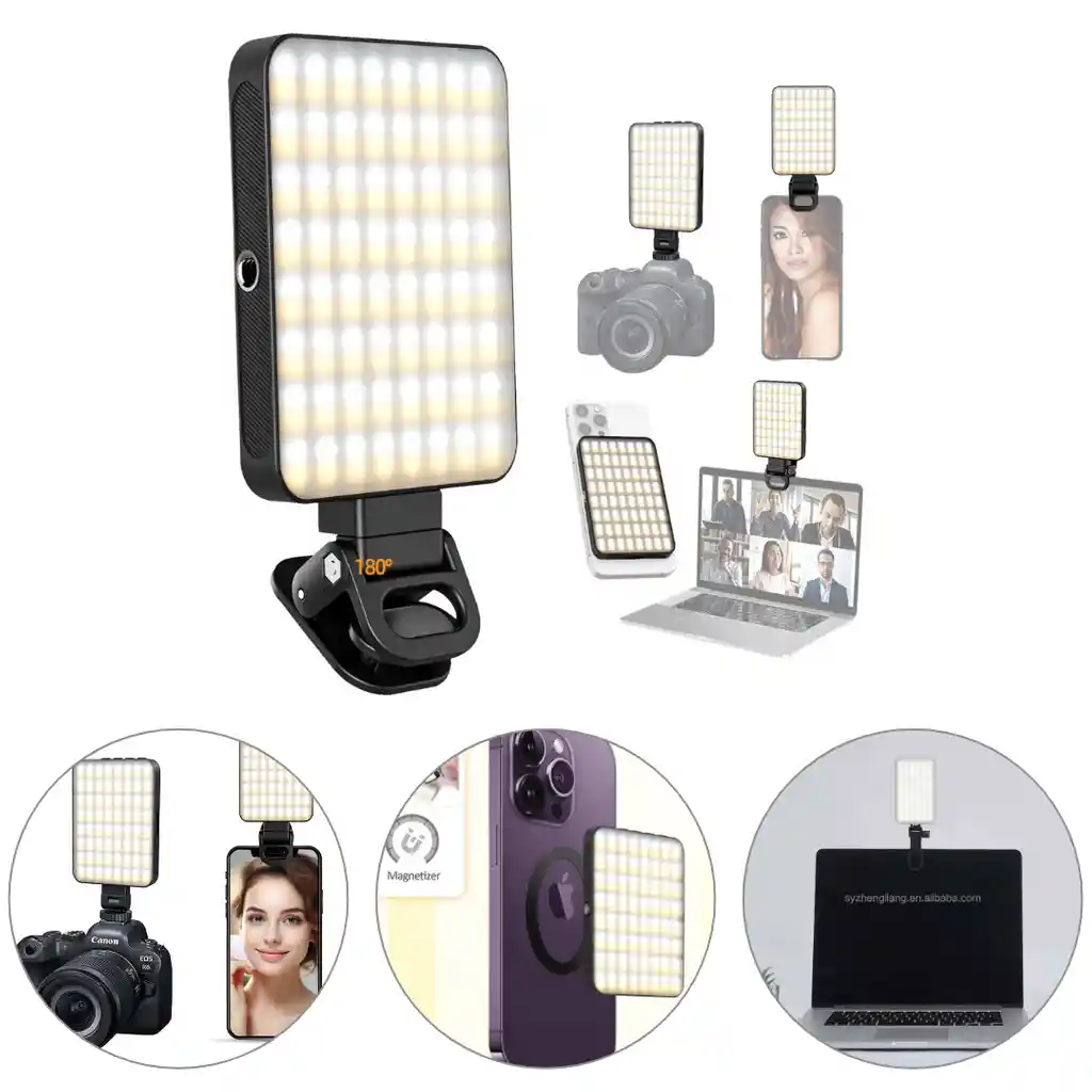Luz Led Selfie Portátil Para Celular Video Tablet +clip